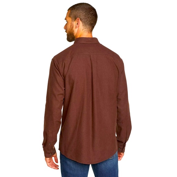 Eddie Bauer Men’s Classic Fit Long Sleeve Button Down Maroon/Red Shirt XL - Picture 4 of 4